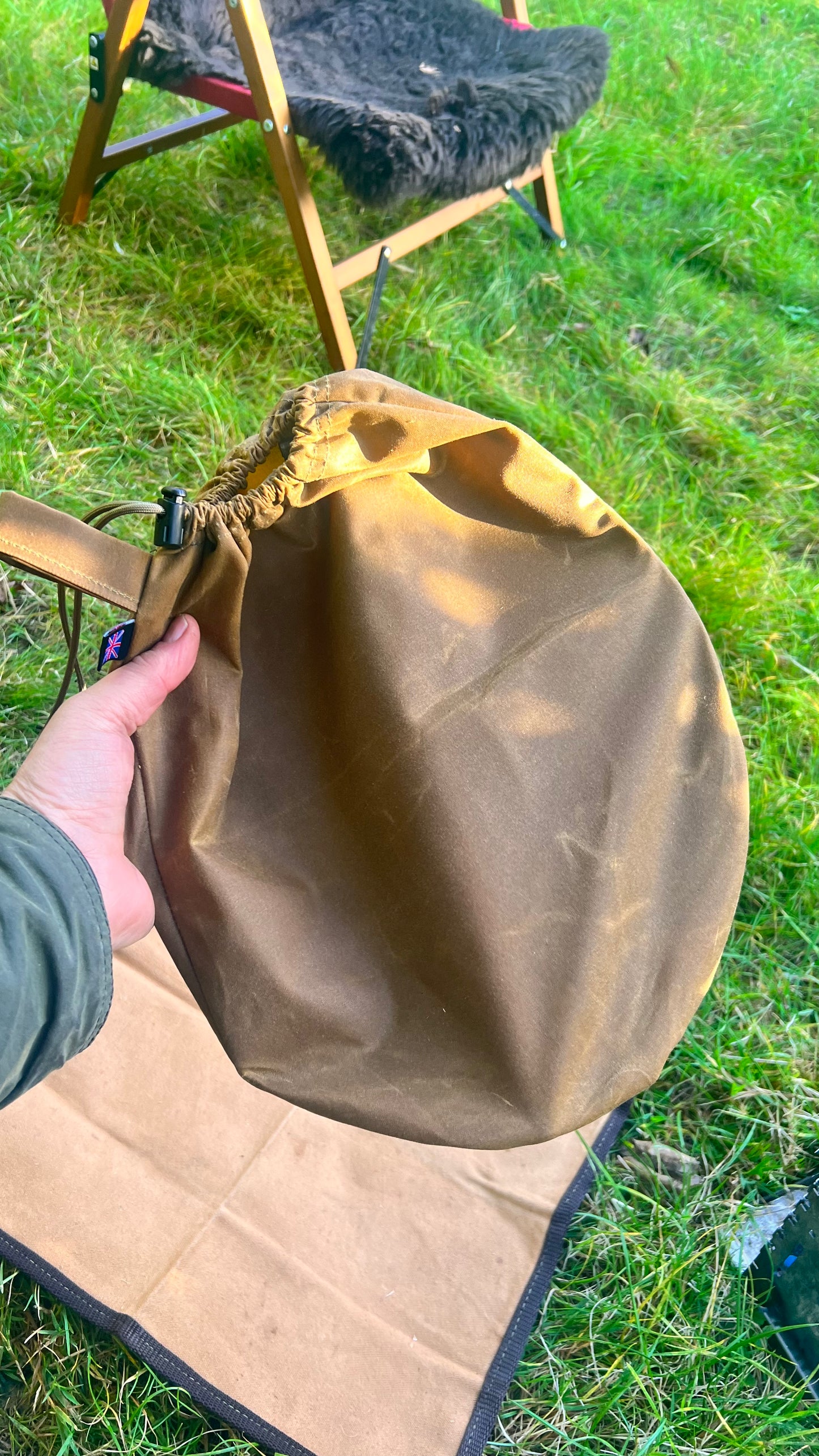 Canvas Frying Pan Bag with Drawstring Closer