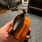 Pocket Wallet In Orange and Black Waxed Canvas With Extra Outside Pocket