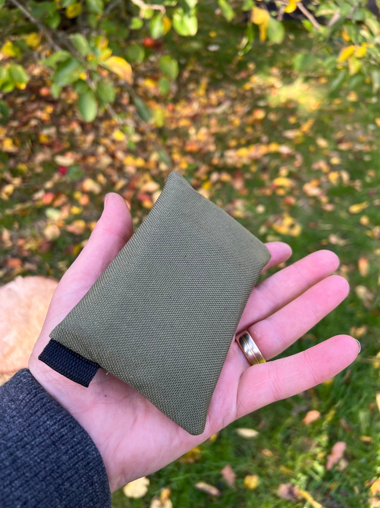 Pocket Wallet In Olive Green Nylon