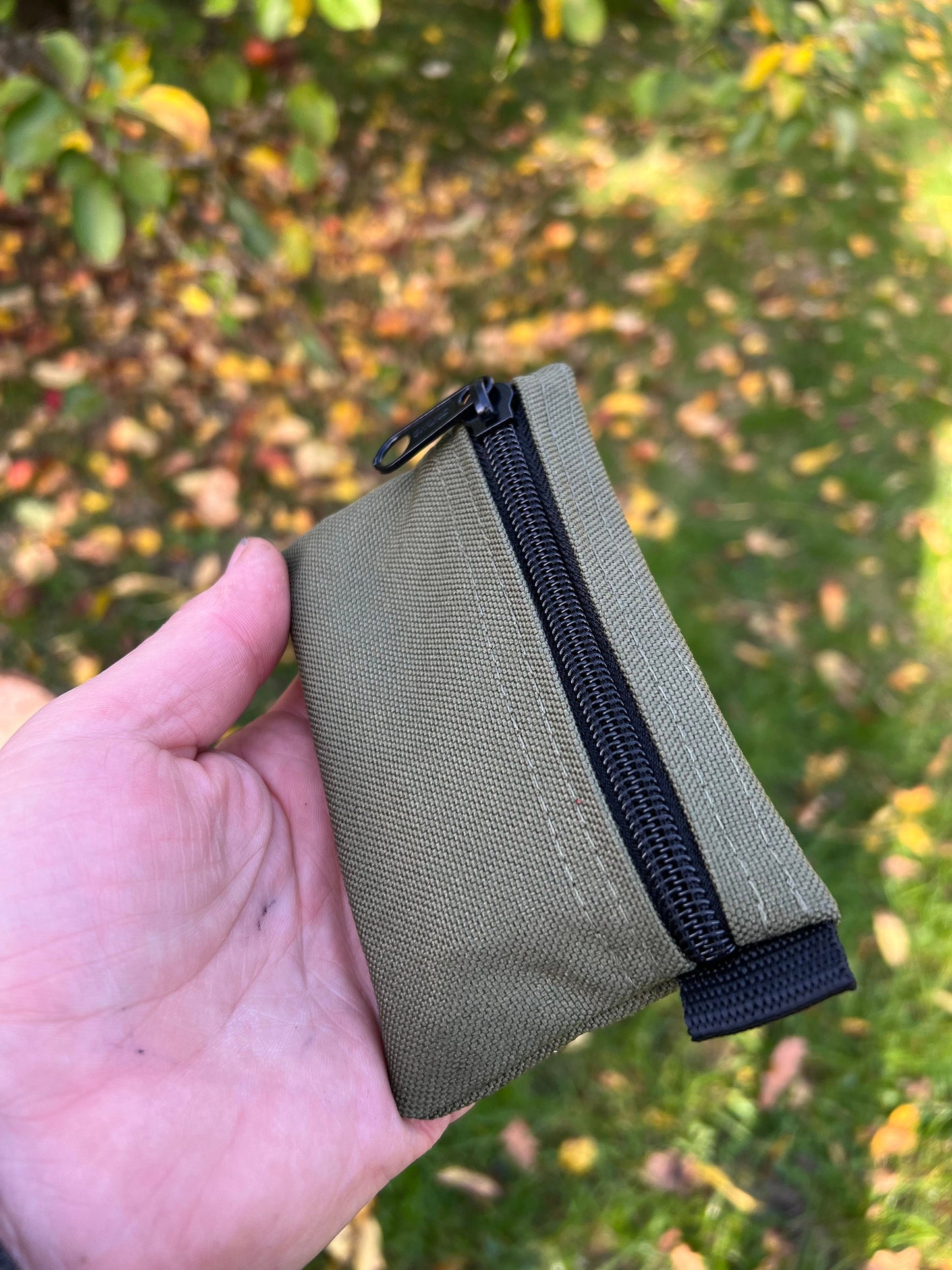 Pocket Wallet In Olive Green Nylon